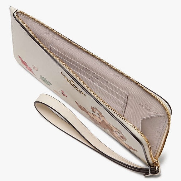 ♠️kate spade Disney X KSNY Chip N Dale Medium Wristlet, Meringue Multi NWT